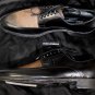 DOLCE & GABBANA SHOES $950 BLACK/BROWN DYED CALFHAIR MIXED MEDIA DERBY 7 40e NEW