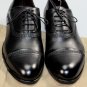 BOTTEGA VENETA SHOES $940 BLACK CALFSKIN MULTI-STITCHED CAPTOE OXFORDS 7 40 NEW