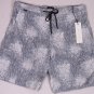 MARC JACOBS SWIMSUIT $450 BLUE/WHT LOGO COUTURE BEACHWEAR SWIM SHORTS M 50e NEW