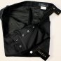 GUCCI PANTS $690 BLACK 100% WOOL FLANNEL BUTTONED WAIST WINTER SLACKS 40 56e NEW
