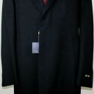 CORNELIANI COAT $1950 BLACK 100%WOOL FLANNEL 3-BTN TAILORED TOPCOAT 44R 54 NEW