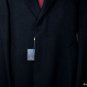 CORNELIANI COAT $1950 BLACK 100%WOOL FLANNEL 3-BTN TAILORED TOPCOAT 44R 54 NEW
