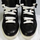 JIMMY CHOO SHOES $995 BLACK VIPER ROOM HI-TOP LOGO ORNAMENTED TRAINER 7 40 NEW