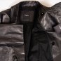 COSTUME NATIONAL JACKET $3495 BLACK 100%LEATHER WOOL LINED PEA COAT 40 50e NEW