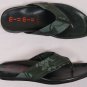 MIU MIU SHOES $385 GREEN DRILL HAWAII THONG LEATHER/COTTON SANDAL 7 40e NEW