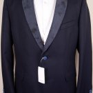 PAUL SMITH COAT $1565 DARK NAVY SILK LAPEL 2-BTN FORMAL JACKET 42 52 NEW