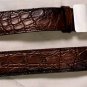 BRUNELLO CUCINELLI BELT $2150 BROWN CROCODILE SKIN 800SILVER BUCKLE 34 90cm NEW