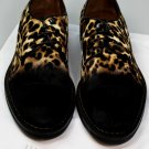 JIMMY CHOO SHOES $1195 LEOPARD CALFHAIR DEGRADE BARON CAPTOE DERBY 12 45 NEW