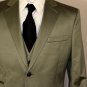 DSQUARED2 SUIT $2150 KHAKI GREEN 100%COTTON 2BTN VESTED 3 PIECE SUIT 38R 50e NEW