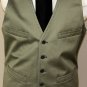 DSQUARED2 SUIT $2150 KHAKI GREEN 100%COTTON 2BTN VESTED 3 PIECE SUIT 38R 50e NEW