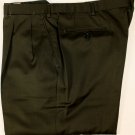 BRIONI PANTS $1650 DARK HUNTER GREEN 100% WOOL DELTA HANDMADE SLACKS 40 56 NEW