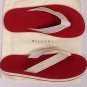 BULGARI SHOES $295 RED/WHITE LOGO THONG BULGARI SANDALS BEACHWEAR 10 43e NEW