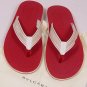 BULGARI SHOES $295 RED/WHITE LOGO THONG BULGARI SANDALS BEACHWEAR 10 43e NEW