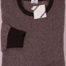 BORRELLI SWEATER $1450 DARK BROWN 100%CASHMERE CREWNECK JUMPER XL 54e NEW