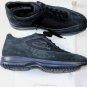 SANTONI SHOES $495 DARK BLUE SUEDE LOGO ORNAMENT SIDE AIRWALK TRAINER 11 44e NEW