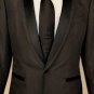 DOLCE & GABBANA JACKET $2095 CHAR BLACK 1-BTN SATIN TRIM FORMAL COAT 40R 52e NEW