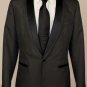 DOLCE & GABBANA JACKET $2095 CHAR BLACK 1-BTN SATIN TRIM FORMAL COAT 40R 52e NEW