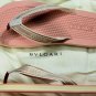 BULGARI SHOES $295 LT PINK/BEIGE LOGO THONG BULGARI SANDALS BEACHWEAR 10 43e NEW