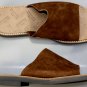 MAISON MARTIN MARGIELA SHOES $445 BROWN SUEDE CALF BROAD STRAP SANDAL 11 44 NEW