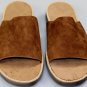 MAISON MARTIN MARGIELA SHOES $445 BROWN SUEDE CALF BROAD STRAP SANDAL 11 44 NEW