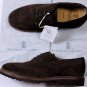 BRUNELLO CUCINELLI SHOES $1295 BROWN SUEDE CALF HANDMADE WINGTIP DERBY 10 43 NEW