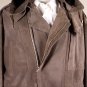 GUCCI COAT $5450 TAUPE 100%LEATHER/WOOL LOGO LINED/HOOD DUSTER JACKET 44 54e NEW