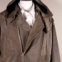 GUCCI COAT $5450 TAUPE 100%LEATHER/WOOL LOGO LINED/HOOD DUSTER JACKET 44 54e NEW