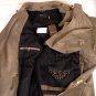 GUCCI COAT $5450 TAUPE 100%LEATHER/WOOL LOGO LINED/HOOD DUSTER JACKET 44 54e NEW