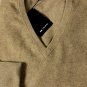 KITON SWEATER $1895 BROWN 100%CASHMERE V-NECK PICK STITCHED JUMPER MED 50e NEW