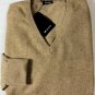KITON SWEATER $1895 BROWN 100%CASHMERE V-NECK PICK STITCHED JUMPER MED 50e NEW
