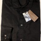 BOTTEGA VENETA SHIRT $750 BLACK MESH INSERT FITTED DRESS SHIRT 16.5/34 42e NEW