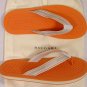 BULGARI SHOES $295 ORANGE/BEIGE LOGO THONG BULGARI SANDALS BEACHWEAR 10 43e NEW