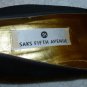 SAKS FIFTH AVENUE Suede Leather Black/Leopard Print Pumps 8 B Vero Cuoio Italy