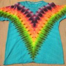 Tie Dyed Cotton Child Tshirt Size L (14-16) Rainbow