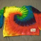 Rainbow Tie Dyed Cotton/Polyester Sweatshirt Unisex Size L (14-16)