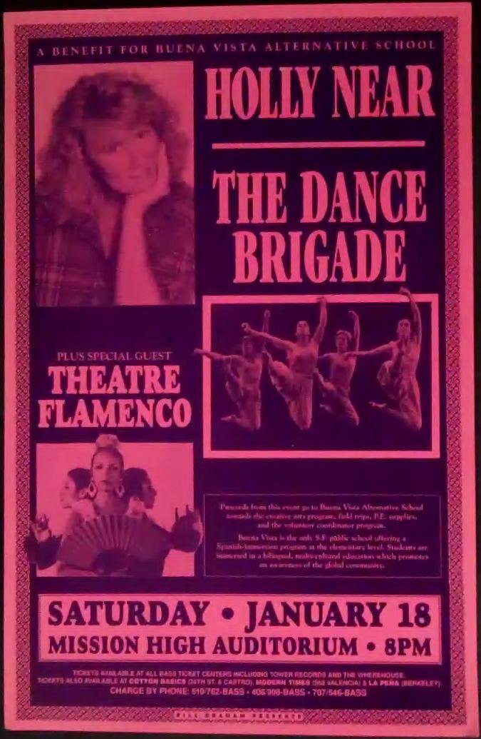 HOLLY NEAR - THE DANCE BRIGADE - THEATRE FLAMENCO Poster  1991 San Francisco