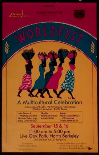 WORLDFEST Poster John Santos Gamelia Sekar Jaya Mbira OPA fire Ashwin Batish