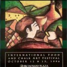 ARTÉ AL FRESCO Int. Food & Chalk Art Festival poster '96 Walnut Creek California