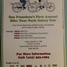 San Francisco's 1st Annual BIKE YR PARK SAFETY FAIR poster 1998 Golden Gate Park
