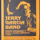 JERRY GARCIA BAND concert flyer Bill Graham presents Nov 11 94 Kaiser Aud Orange