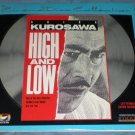 HIGH AND LOW Laserdisc 1963 Akira Kurosawa Cinema Disc Collection Toshiru Mifune