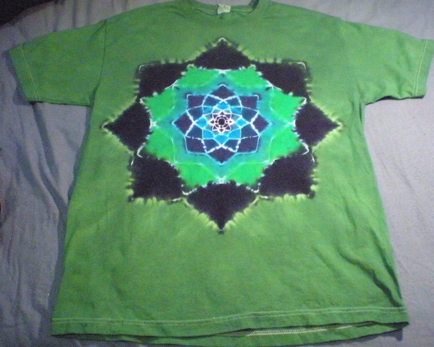 New Tie Dye Large AAA Alstyle Tshirt Star Pattern Green t shirt