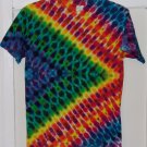 New Tie Dyed Small AAA Alstyle Tshirt Chevron rainbow colored tie dye t shirt