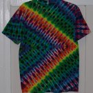 New Tie Dyed Medium AAA Alstyle Tshirt Chevron rainbow colored tie dye t shirt