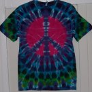 New Tie Dyed Medium AAA Alstyle Tshirt Blue Purple Red Peace Sign tie dye t shirt