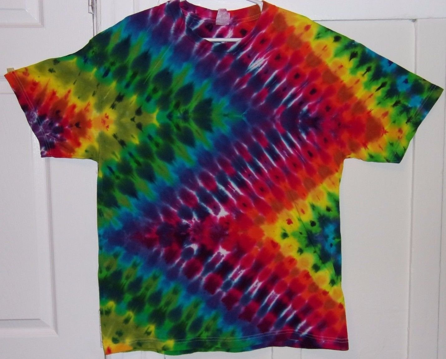 New Tie Dye XL AAA Alstyle Tshirt Rainbow colors Zig Zag pattern t shirt