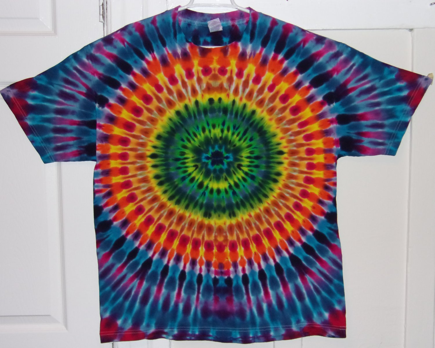 New Tie Dye Extra Large (XL) AAA Alstyle Tshirt Pleated Circular ...