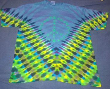 New Marijuana Leaf Peace Sign Tie Dye Large (L) Hanes Tshirt