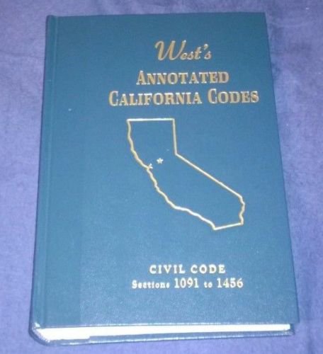 West's Annotated California Codes Civil Code Sections 1091 to 1456 Volume 8