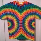 New Tie Dye Youth L Alstyle Tshirt Side Pleated Rainbow Circular pattern t shirt